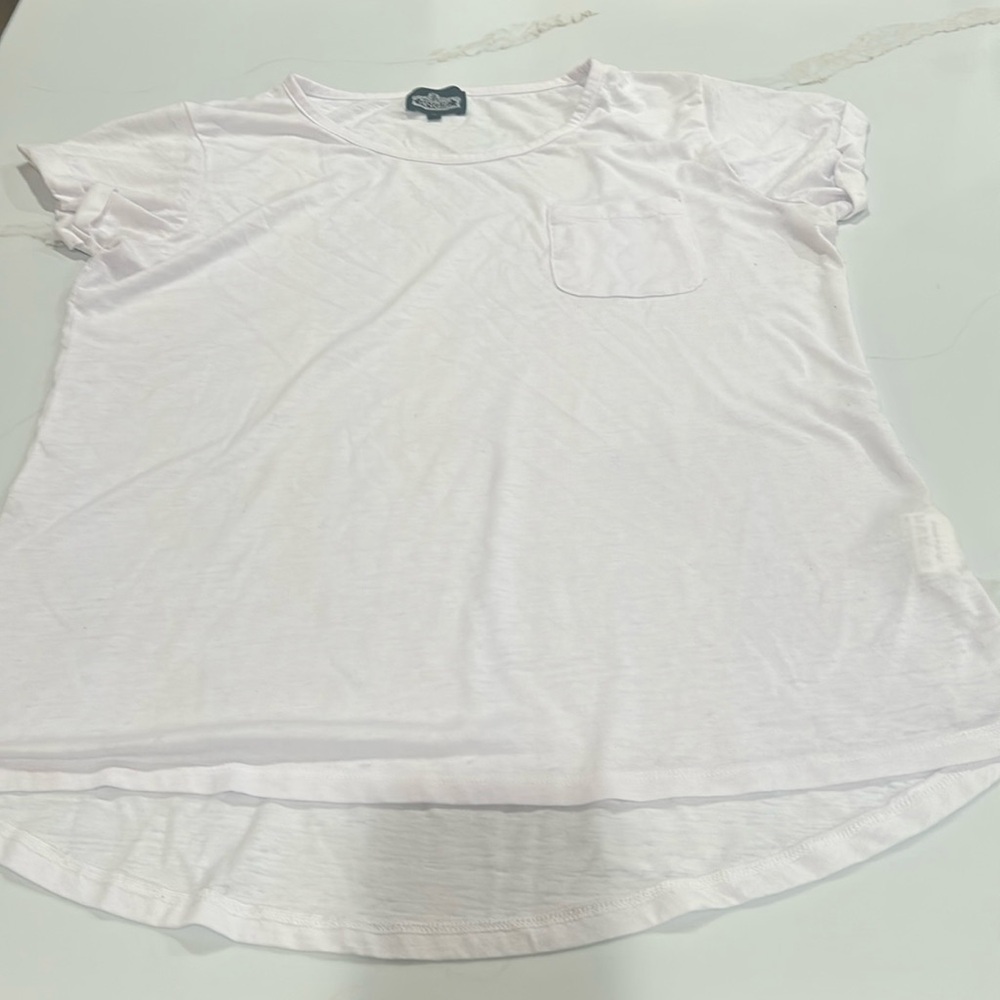 White used Angie to undershirt with sleeves good condition.